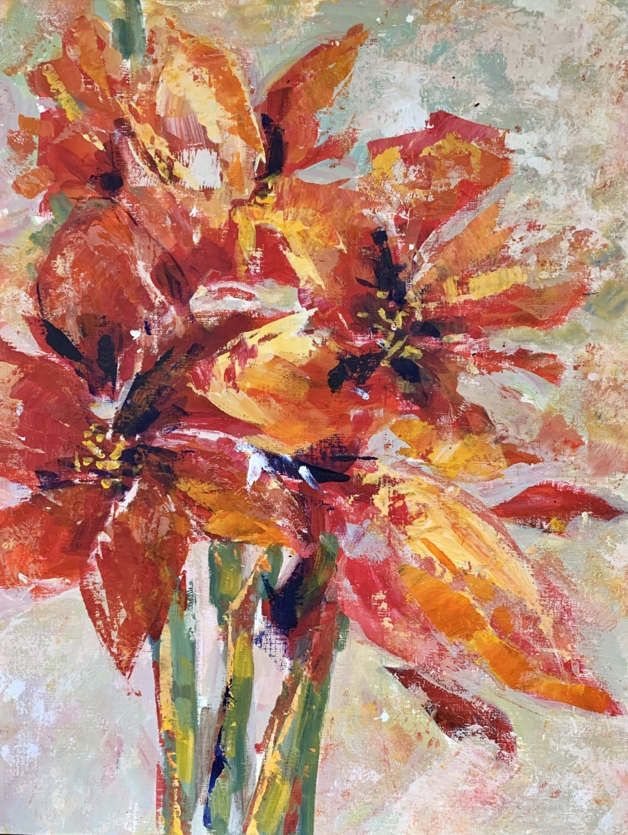 SOLD - AMARYLLIS IN RED (1)
