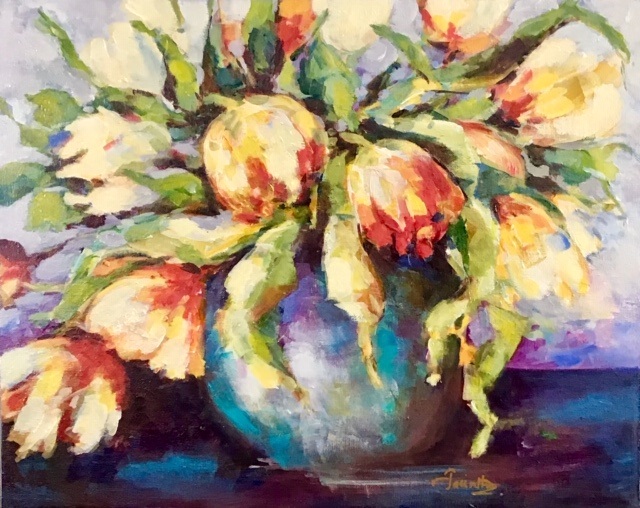 SOLD - BLOOMS IN A BOWL